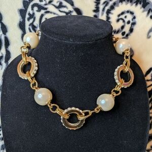 Kate Spade Gold and Pearl Statement Necklace